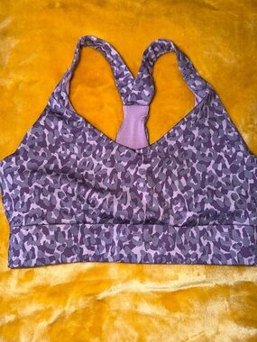 Kyodan Purple Leopard Print Sports Bra